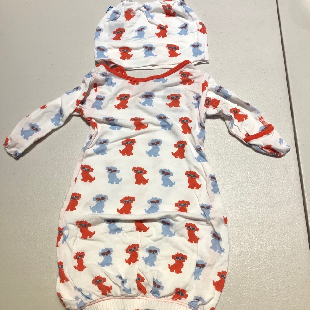 Kickee Pants newborn gown set